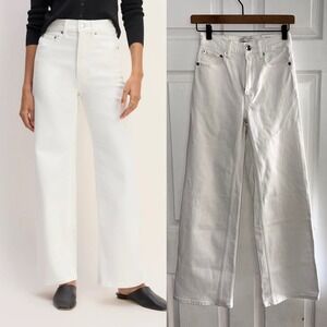 NEW Everlane Way-High Sailor Jean 23R White High Rise Wide Leg Denim Pants
